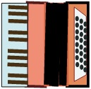 brown accordion