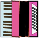 Pink accordion